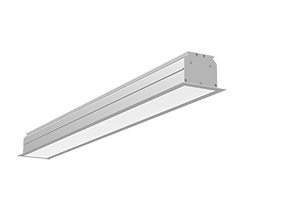 Светодиодный светильник VARTON Universal-Line 1207х40х40 мм встраиваемый 52 Вт Tunable White (2700-6500 K) IP40 с рассеивателем опал и торцевыми крышками металлик